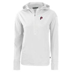 Philadelphia Phillies Cutter & Buck Women's Daybreak Eco Recycled Half-Zip Hoodie - MLB