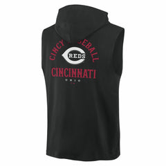 Cincinnati Reds Fanatics Fire Speed Sleeveless Pullover Hoodie - MLB