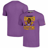 Justin Jefferson Minnesota Vikings Homage Unisex Caricature Player Tri-Blend T-Shirt Heathered Purple | NFL