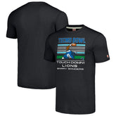 Barry Sanders Detroit Lions Homage Unisex Tecmo Bowl Retired Player Graphic Tri-Blend T-Shirt Charcoal | NFL
