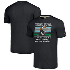Bo Jackson Las Vegas Raiders Homage Unisex Tecmo Bowl Retired Player Graphic Tri-Blend T-Shirt Charcoal | NFL