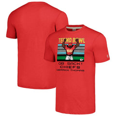 Derrick Thomas Kansas City Chiefs Homage Unisex Tecmo Bowl Retired Player Graphic Tri-Blend T-Shirt Red | NFL