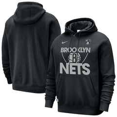Brooklyn Nets Courtside Club Pullover Hoodie Black - NBA