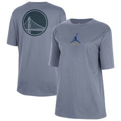 Golden State Warriors Jordan Brand Women's Courtside Statement Edition Boyfriend T-Shirt Ash - NBA