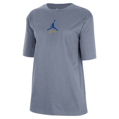 Golden State Warriors Jordan Brand Women's Courtside Statement Edition Boyfriend T-Shirt Ash - NBA