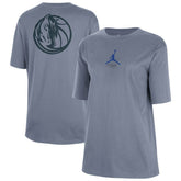Dallas Mavericks Jordan Brand Women's Courtside Statement Edition Boyfriend T-Shirt Ash - NBA