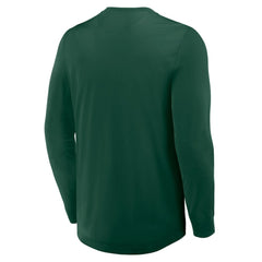Minnesota Wild Fanatics Adrenaline Push Long Sleeve Henley Shirt - Green - NHL