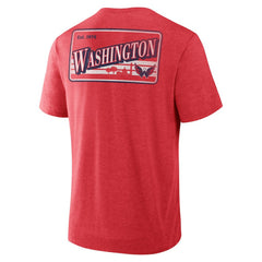 Washington Capitals Fanatics Fan Lanes Tri-Blend T-Shirt - Heather Red - NHL