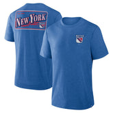 New York Rangers Fanatics Fan Lanes Tri-Blend T-Shirt - Heather Blue - NHL
