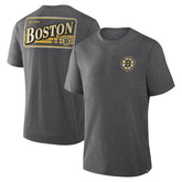 Boston Bruins Fanatics Fan Lanes Tri-Blend T-Shirt - Heather Charcoal - NHL