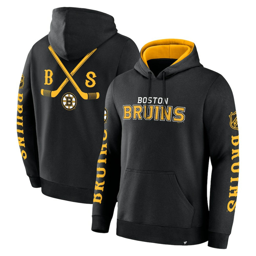 Boston Bruins Fanatics Big City Legacy Fleece Pullover Hoodie - Black - NHL