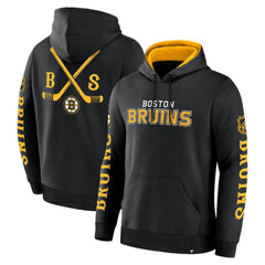 Boston Bruins Fanatics Big City Legacy Fleece Pullover Hoodie - Black - NHL