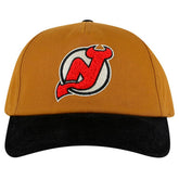 New Jersey Devils American Needle Burnett Adjustable Hat - Tan/Black - NHL