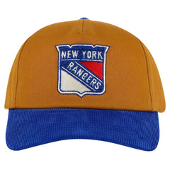 New York Rangers American Needle Burnett Adjustable Hat - Tan/Blue - NHL