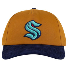 Seattle Kraken American Needle Burnett Adjustable Hat - Tan/Deep Sea Blue - NHL