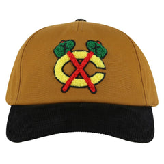 Chicago Blackhawks American Needle Burnett Adjustable Hat - Tan/Black - NHL