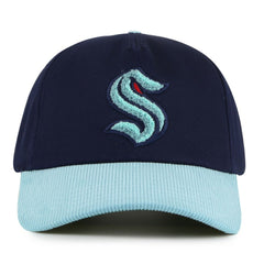 Seattle Kraken American Needle Burnett Adjustable Hat - Deep Sea Blue/Light Blue - NHL