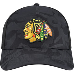Chicago Blackhawks American Needle Valin Camo Super Tech Vented Adjustable Hat - Black - NHL
