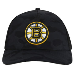 Boston Bruins American Needle Valin Camo Super Tech Vented Adjustable Hat - Black - NHL