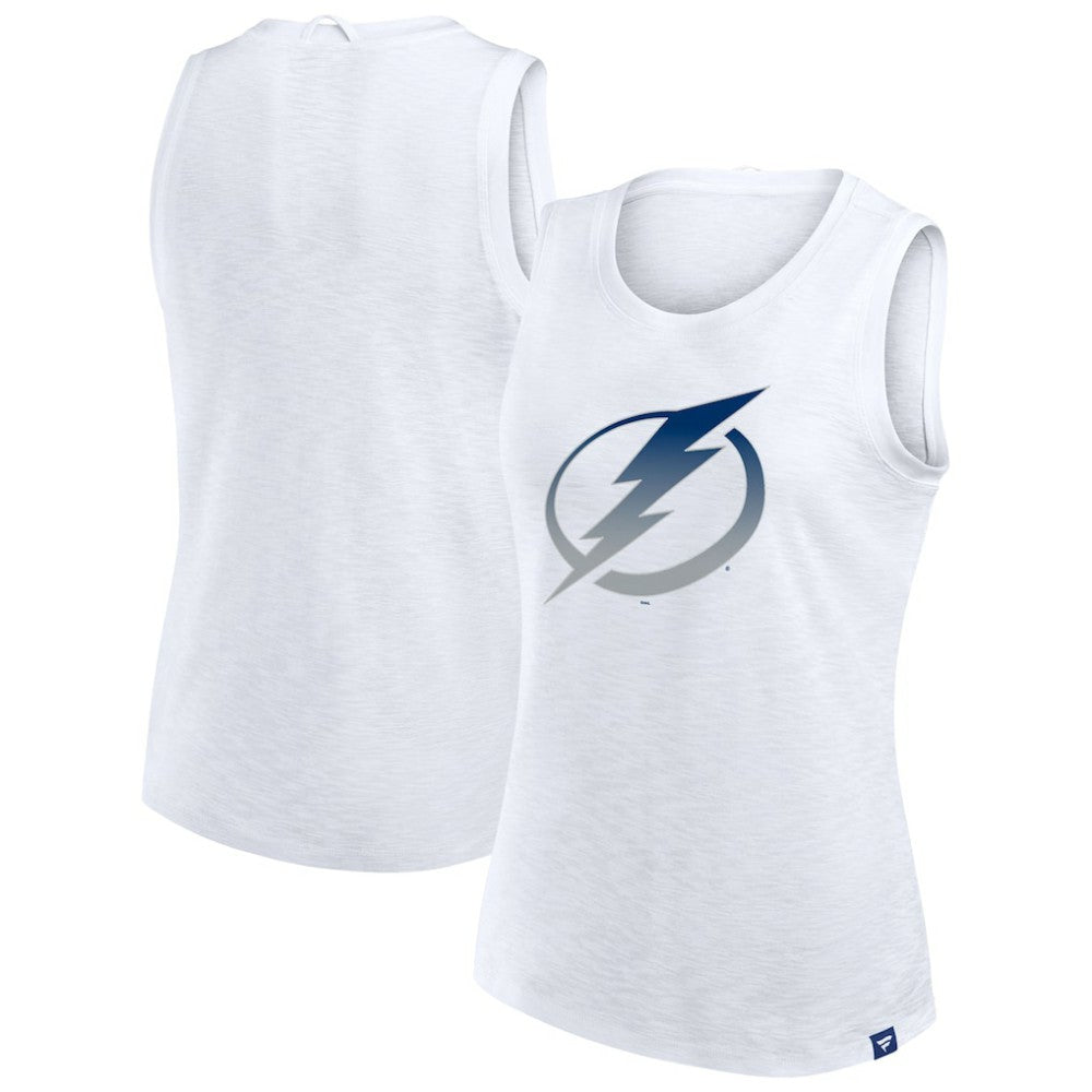 Tampa Bay Lightning Fanatics Women's Slub Tank Top - White - NHL