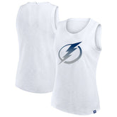 Tampa Bay Lightning Fanatics Women's Slub Tank Top - White - NHL