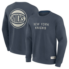 New York Knicks Elements Future Ground Lettering Pullover Sweatshirt Blue - NBA