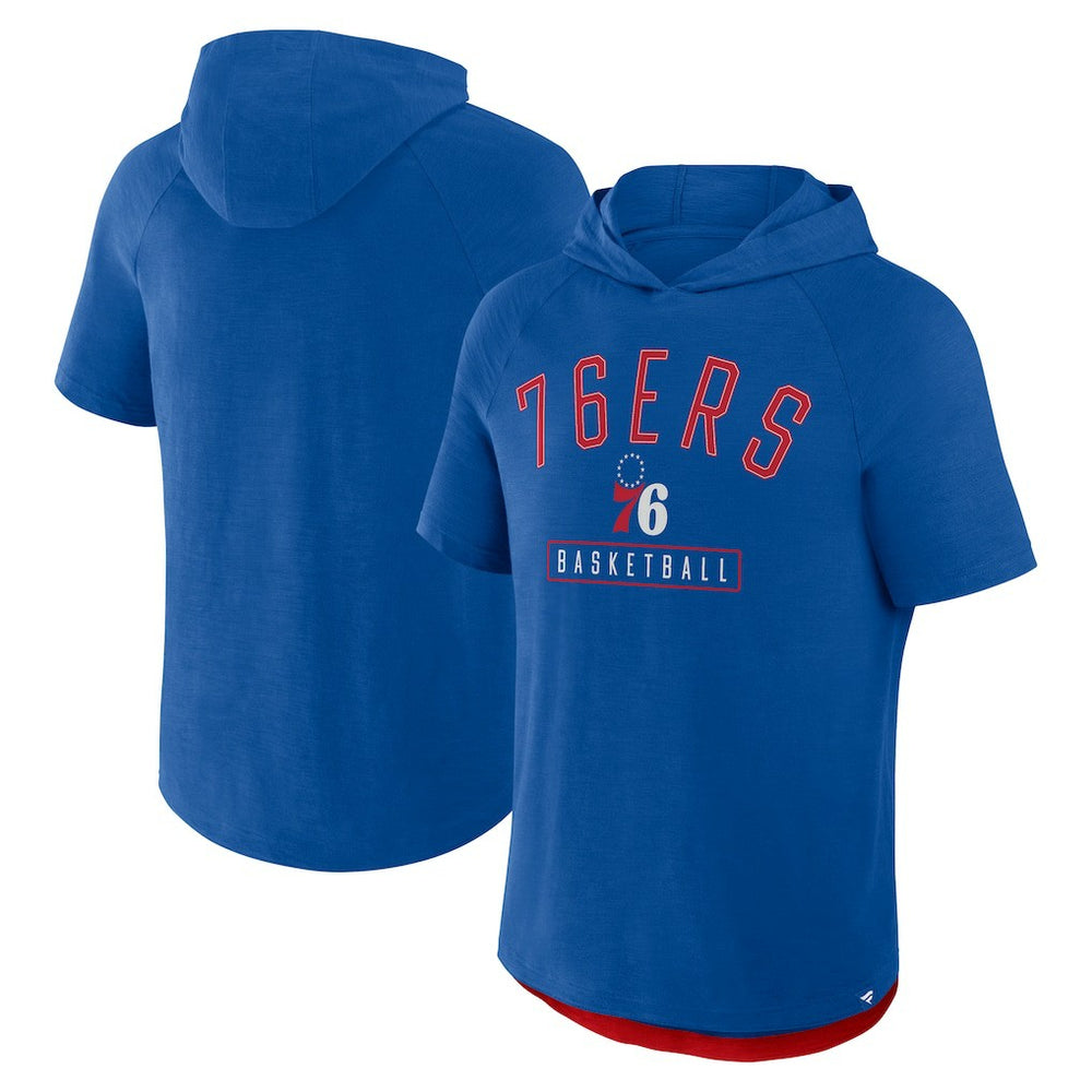 Philadelphia 76ers Pass Legend Raglan Hoodie T-Shirt Royal - NBA