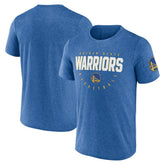 Golden State Warriors Logo Athletic Block Practice Performance T-Shirt Heather Royal - NBA