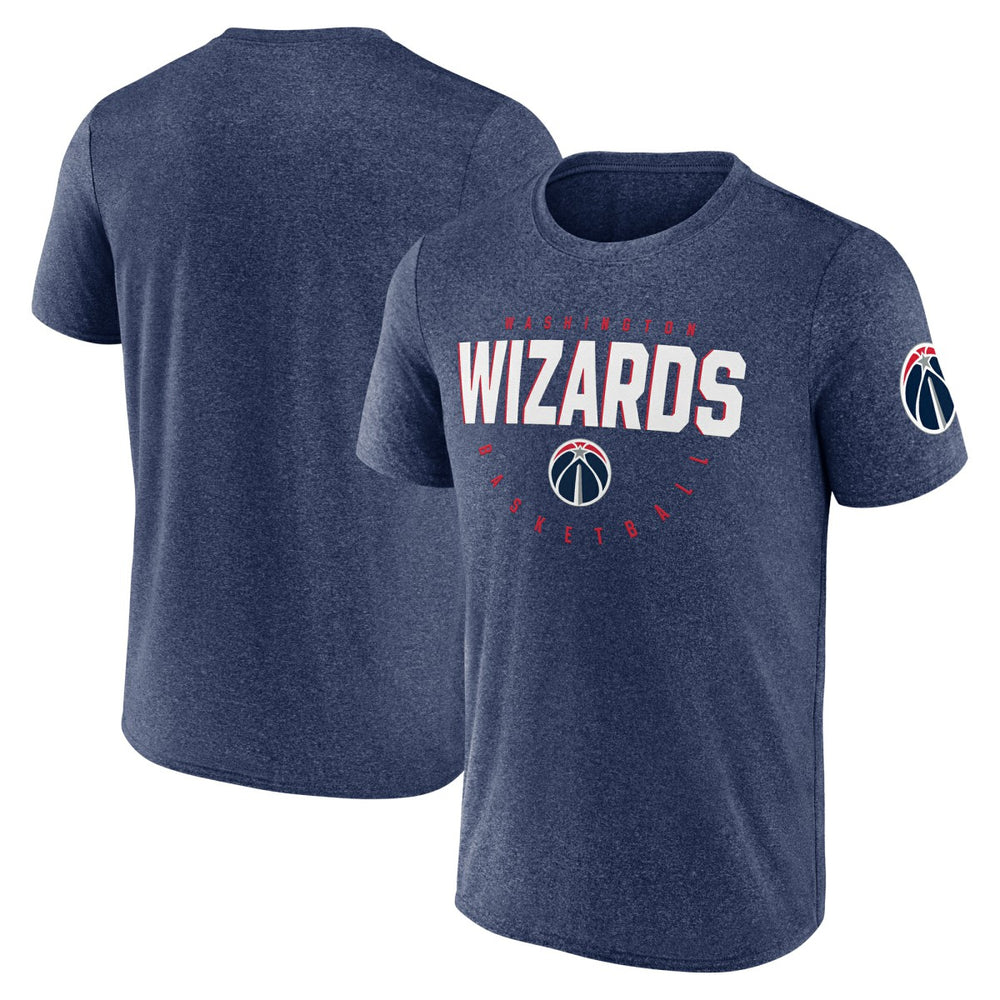 Washington Wizards Logo Athletic Block Practice Performance T-Shirt Heather Navy - NBA