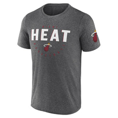 Miami Heat Logo Athletic Block Practice Performance T-Shirt Heather Charcoal - NBA