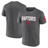 Toronto Raptors Logo Athletic Block Practice Performance T-Shirt Heather Charcoal - NBA