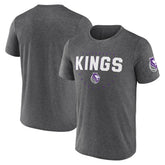 Sacramento Kings Logo Athletic Block Practice Performance T-Shirt Heather Charcoal - NBA