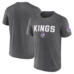 Sacramento Kings Logo Athletic Block Practice Performance T-Shirt Heather Charcoal - NBA