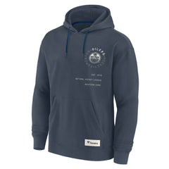 Edmonton Oilers Fanatics Future Ground Info Pullover Hoodie - Navy - NHL