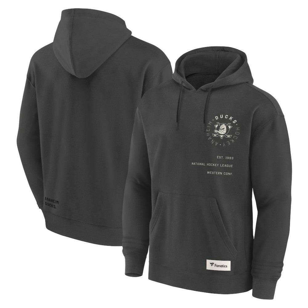 Anaheim Ducks Fanatics Future Ground Info Pullover Hoodie - Charcoal - NHL
