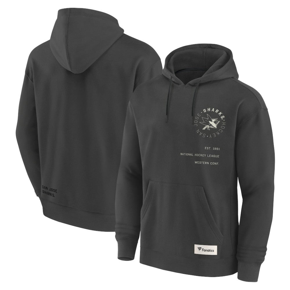 San Jose Sharks Fanatics Future Ground Info Pullover Hoodie - Charcoal - NHL
