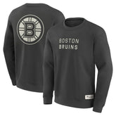 Boston Bruins Fanatics Elements Future Ground Lettering Pullover Sweatshirt - Charcoal - NHL