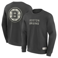 Boston Bruins Fanatics Elements Future Ground Lettering Pullover Sweatshirt - Charcoal - NHL