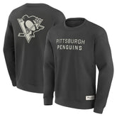 Pittsburgh Penguins Fanatics Elements Future Ground Lettering Pullover Sweatshirt - Charcoal - NHL