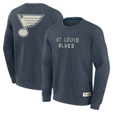 St. Louis Blues Fanatics Elements Future Ground Lettering Pullover Sweatshirt - Blue - NHL