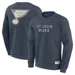 St. Louis Blues Fanatics Elements Future Ground Lettering Pullover Sweatshirt - Blue - NHL