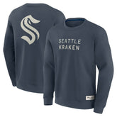 Seattle Kraken Fanatics Elements Future Ground Lettering Pullover Sweatshirt - Blue - NHL