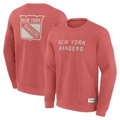 New York Rangers Fanatics Elements Future Ground Lettering Pullover Sweatshirt - Red - NHL