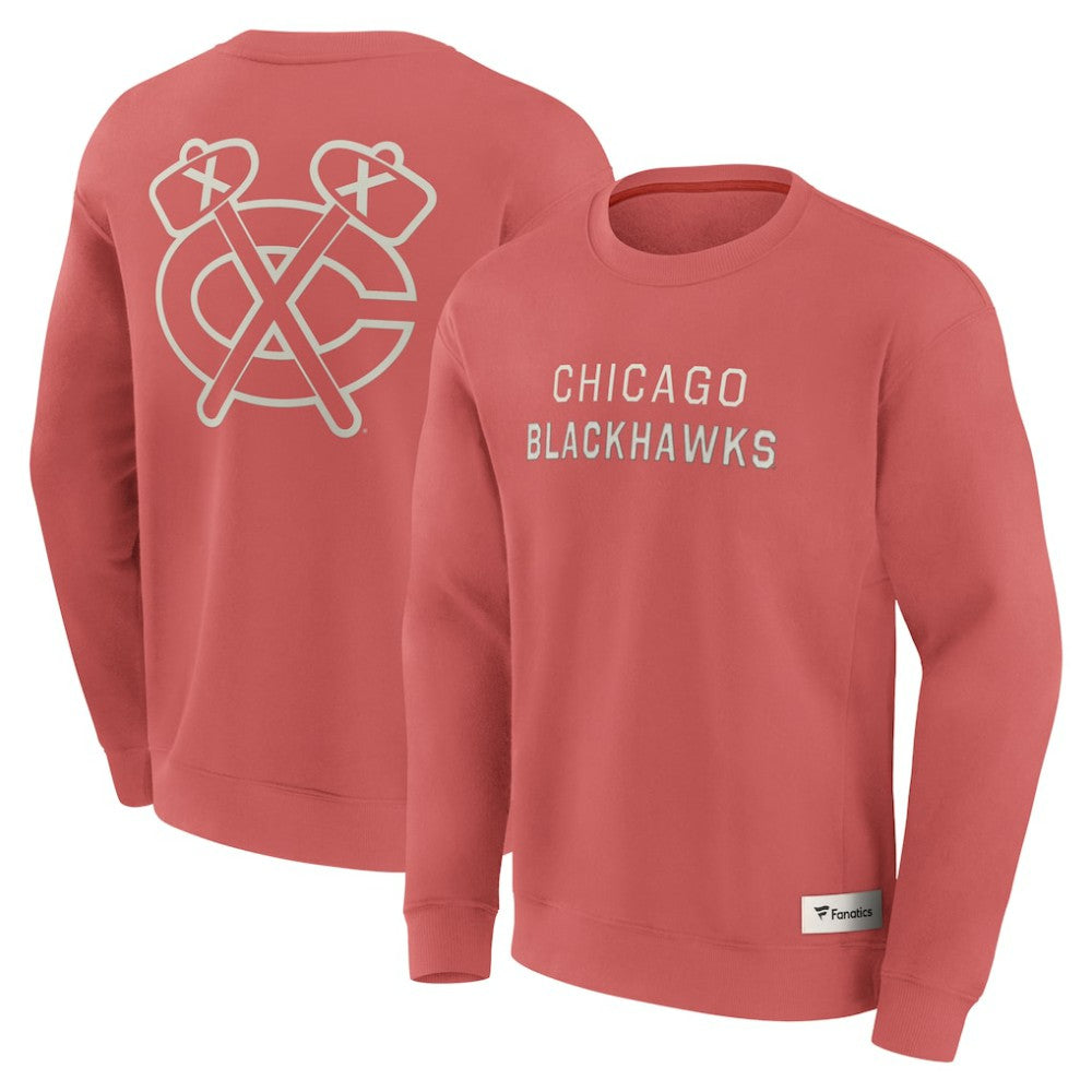 Chicago Blackhawks Fanatics Elements Future Ground Lettering Pullover Sweatshirt - Red - NHL