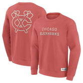 Chicago Blackhawks Fanatics Elements Future Ground Lettering Pullover Sweatshirt - Red - NHL