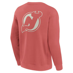 New Jersey Devils Fanatics Elements Future Ground Lettering Pullover Sweatshirt - Red - NHL