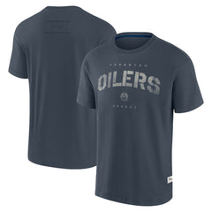 Edmonton Oilers Fanatics Elements Weathered Tonal Future Ground T-Shirt - Navy - NHL