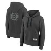 Boston Bruins Fanatics Women's Elements Future Ground Subtle Tonal Pullover Hoodie - Charcoal - NHL