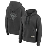 Pittsburgh Penguins Fanatics Women's Elements Future Ground Subtle Tonal Pullover Hoodie - Charcoal - NHL