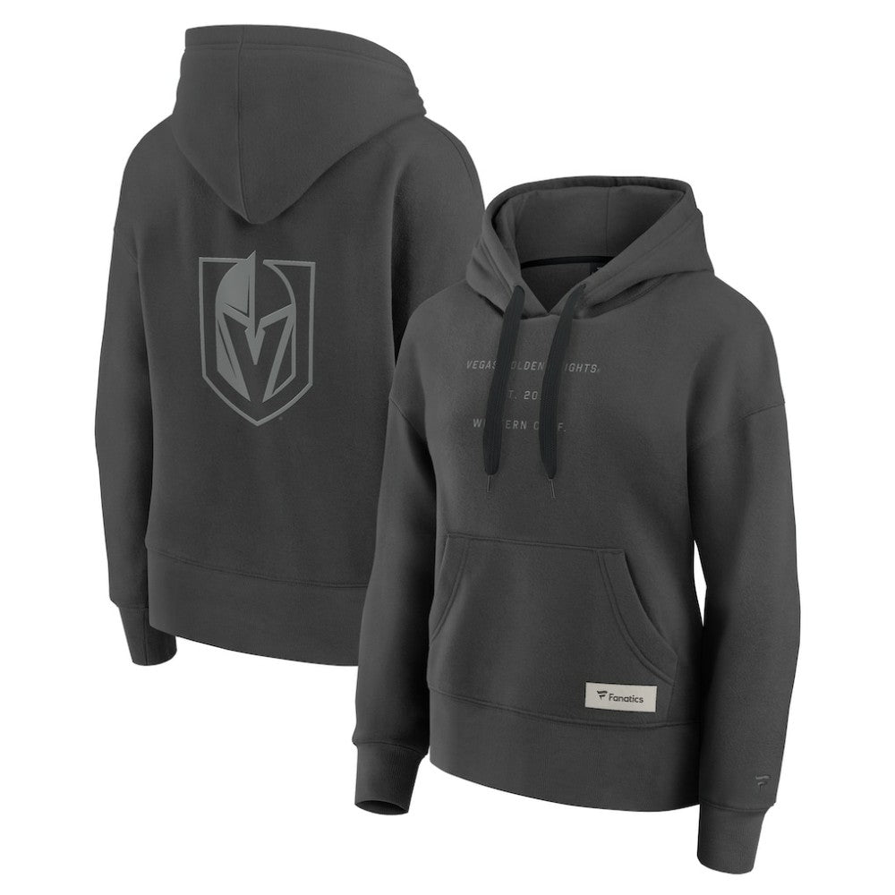 Vegas Golden Knights Fanatics Women's Elements Future Ground Subtle Tonal Pullover Hoodie - Charcoal - NHL
